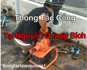Thông Tắc Cống Tại Nguyễn Quang Bích